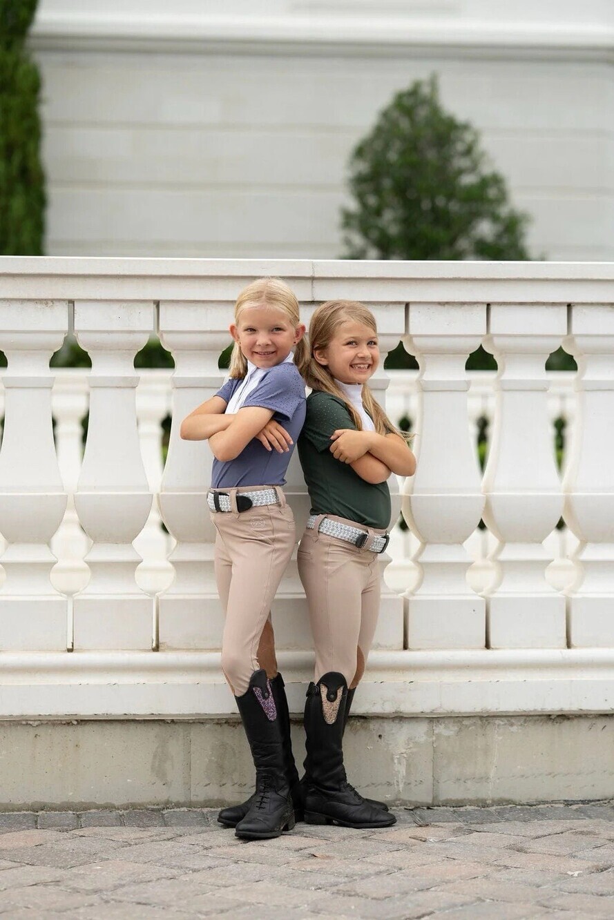 Free Ride Equestrian NEW Children's Lux Breeches In Beige Size 4-5 Kids Horse - Picture 3 of 8